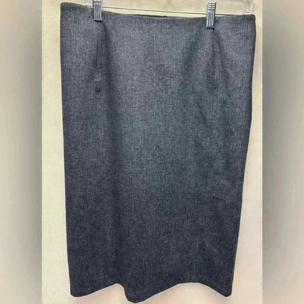 Liverpool Gray Bia Knit Textured Pencil Skirt Size 10